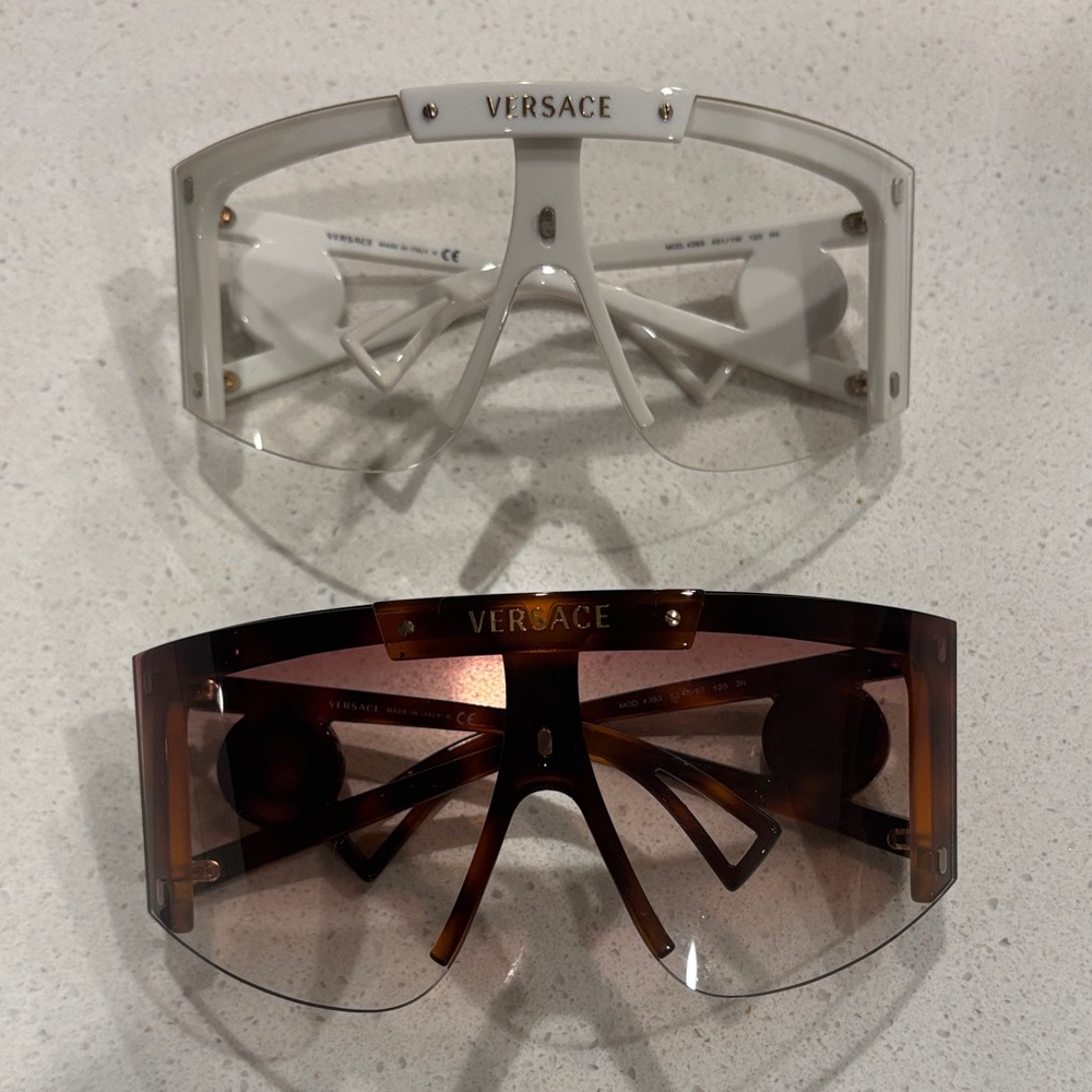 Versace White and Brown Sunglasses Duo